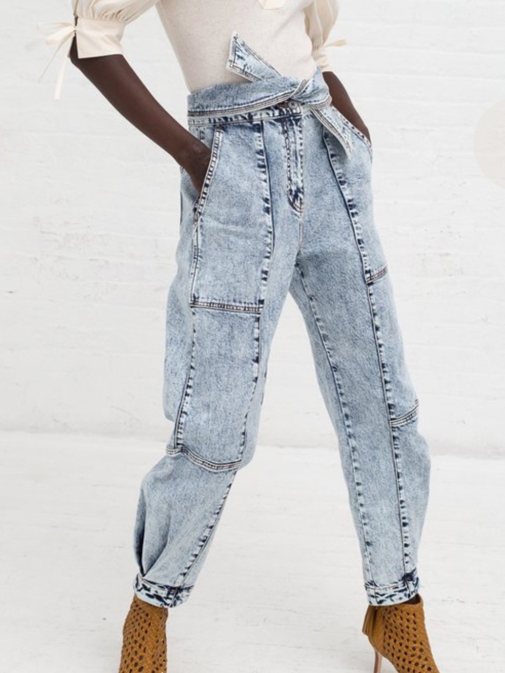 Ulla Johnson Acid Wash "Storm" Jeans